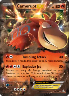 Camerupt-EX 29/160 Rare Holo EX card from Primal Clash