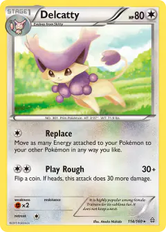 Delcatty 114/160 Rare card from Primal Clash