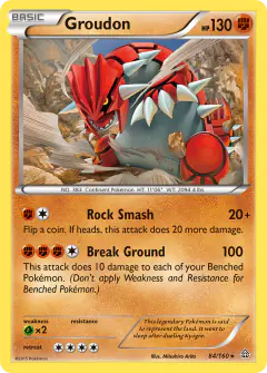 Groudon 84/160 Rare card from Primal Clash