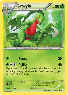 Grovyle 7/160 Uncommon card from Primal Clash