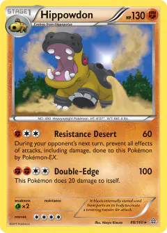 Hippowdon 88/160 Rare Holo card from Primal Clash