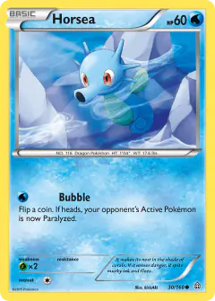 Horsea 30/160 Common card from Primal Clash