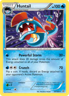 Huntail 50/160 Rare Holo card from Primal Clash