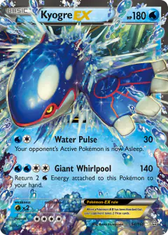 Kyogre-EX 54/160 Rare Holo EX card from Primal Clash