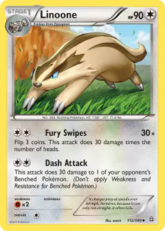 Linoone 112/160 Uncommon card from Primal Clash