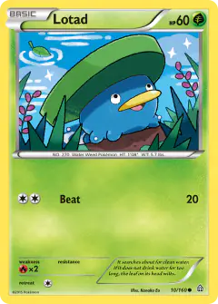 Lotad 10/160 Common card from Primal Clash