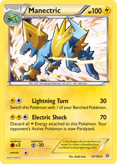 Manectric 61/160 Rare Holo card from Primal Clash