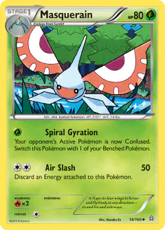 Masquerain 14/160 Uncommon card from Primal Clash