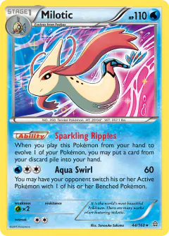 Milotic 44/160 Rare Holo card from Primal Clash