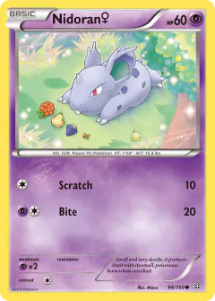 Nidoran ♀ 66/160 Common card from Primal Clash