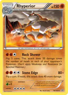 Rhyperior 76/160 Rare card from Primal Clash