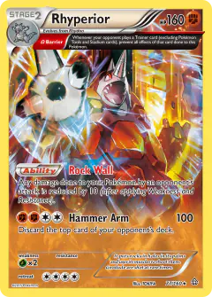Rhyperior 77/160 Rare Holo card from Primal Clash