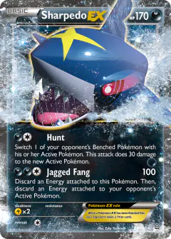 Sharpedo-EX 91/160 Rare Holo EX card from Primal Clash