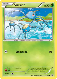 Surskit 13/160 Common card from Primal Clash