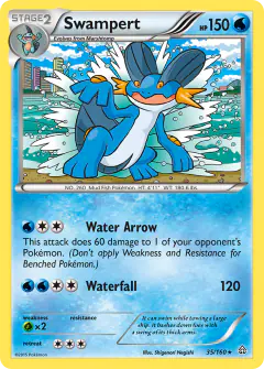 Swampert 35/160 Rare card from Primal Clash