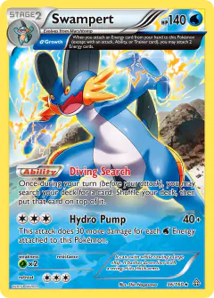 Swampert 36/160 Rare Holo card from Primal Clash