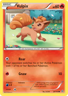 Vulpix 20/160 Common card from Primal Clash