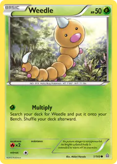 Weedle 1/160 Common card from Primal Clash