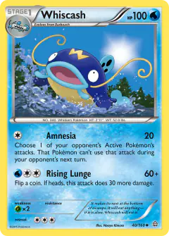 Whiscash 40/160 Uncommon card from Primal Clash