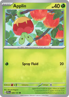 Applin 009/131 Common card from Prismatic Evolutions