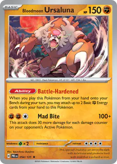 Bloodmoon Ursaluna 054/131 Rare card from Prismatic Evolutions