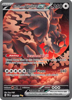 Bloodmoon Ursaluna ex 168/131 Special Illustration Rare card from Prismatic Evolutions