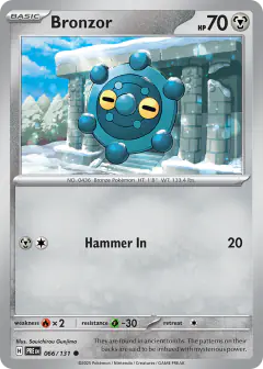 Bronzor 066/131 Common card from Prismatic Evolutions