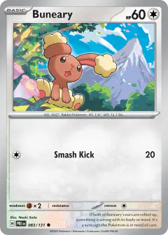 Buneary 083/131 Common card from Prismatic Evolutions