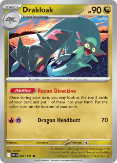 Drakloak 072/131 Common card from Prismatic Evolutions