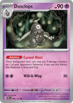 Dusclops 036/131 Common card from Prismatic Evolutions