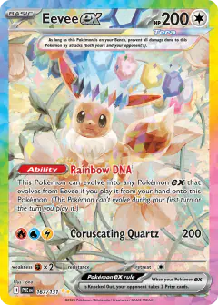 Eevee ex 167/131 Special Illustration Rare card from Prismatic Evolutions