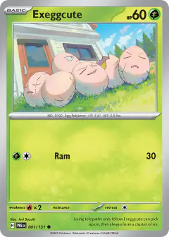 Exeggcute 001/131 Common card from Prismatic Evolutions