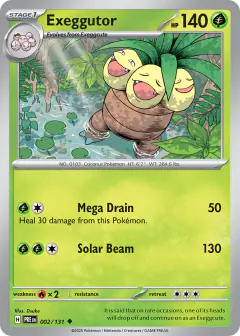 Exeggutor 002/131 Uncommon card from Prismatic Evolutions