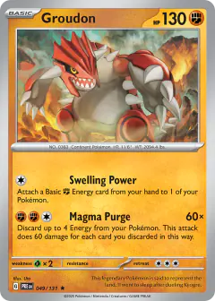 Groudon 049/131 Rare card from Prismatic Evolutions