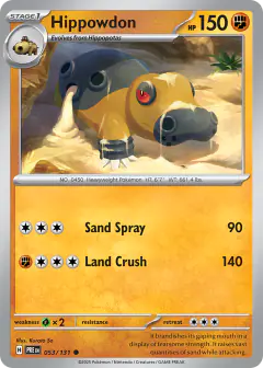 Hippowdon 053/131 Common card from Prismatic Evolutions