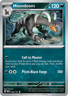 Houndoom 063/131 Common card from Prismatic Evolutions