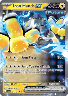 Iron Hands ex 031/131 Double Rare card from Prismatic Evolutions