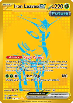 Iron Leaves ex 176/131 Hyper Rare card from Prismatic Evolutions