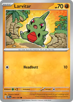 Larvitar 047/131 Common card from Prismatic Evolutions