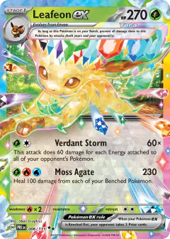 Leafeon ex 006/131 Double Rare card from Prismatic Evolutions