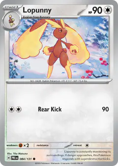Lopunny 084/131 Common card from Prismatic Evolutions
