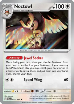 Noctowl 078/131 Rare card from Prismatic Evolutions