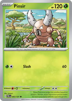 Pinsir 003/131 Common card from Prismatic Evolutions