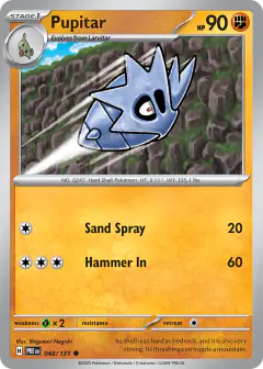 Pupitar 048/131 Common card from Prismatic Evolutions