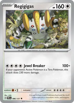 Regigigas 086/131 Uncommon card from Prismatic Evolutions