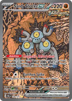 Sandy Shocks ex 159/131 Special Illustration Rare card from Prismatic Evolutions
