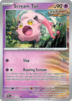 Scream Tail 042/131 Uncommon card from Prismatic Evolutions