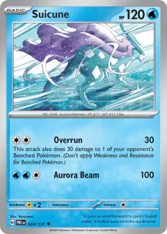 Suicune 024/131 Uncommon card from Prismatic Evolutions