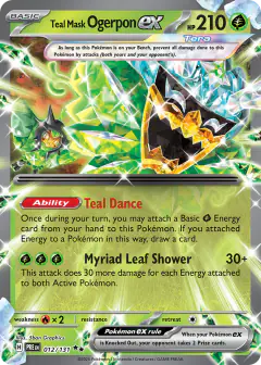Teal Mask Ogerpon ex 012/131 Double Rare card from Prismatic Evolutions