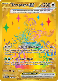 Terapagos ex 180/131 Hyper Rare card from Prismatic Evolutions